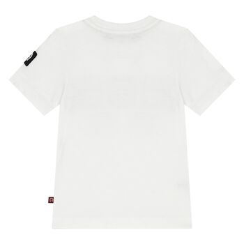 Younger Boys White Logo T-Shirt