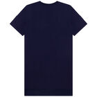 فستان بالشعار باللون الكحلي, 1, hi-res