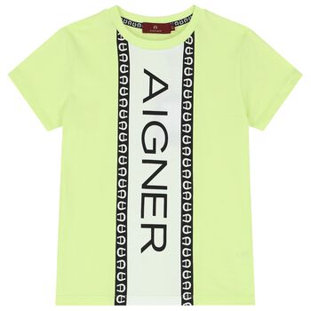 Aigner تيشيرت أولاد بالشعار باللون الأخضر, 1 تيشيرت أولاد بالشعار باللون الأخضر