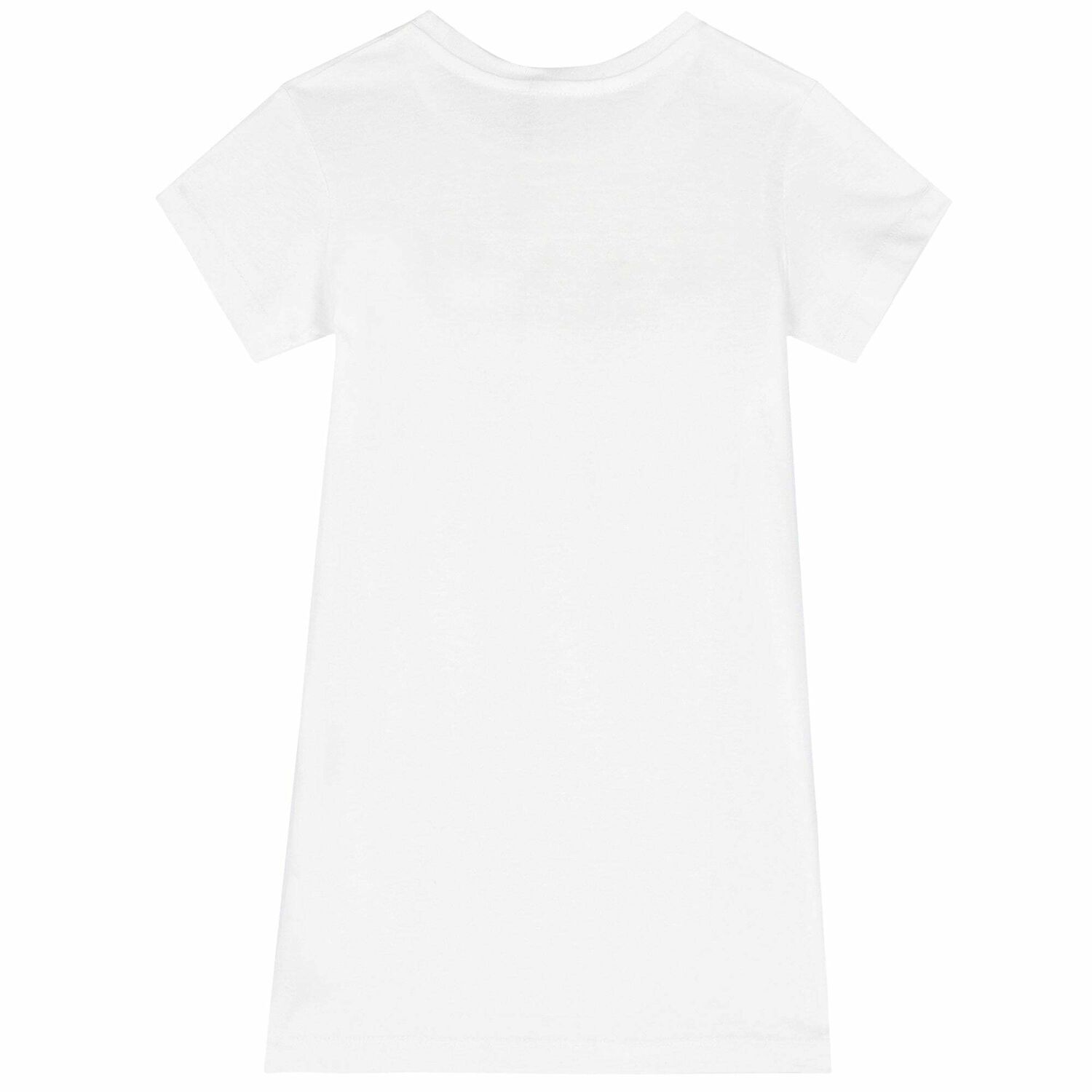 فستان بالشعار باللون الابيض والذهبى , 3, hi-res