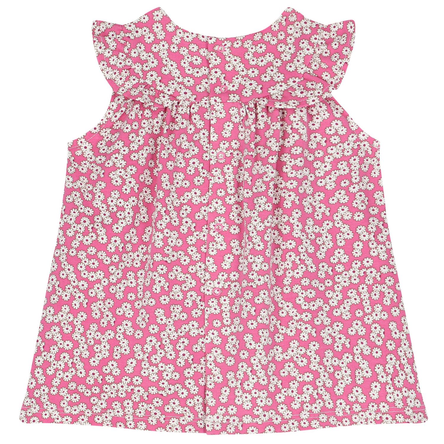 Baby Girls Pink Floral Dress, 1, hi-res