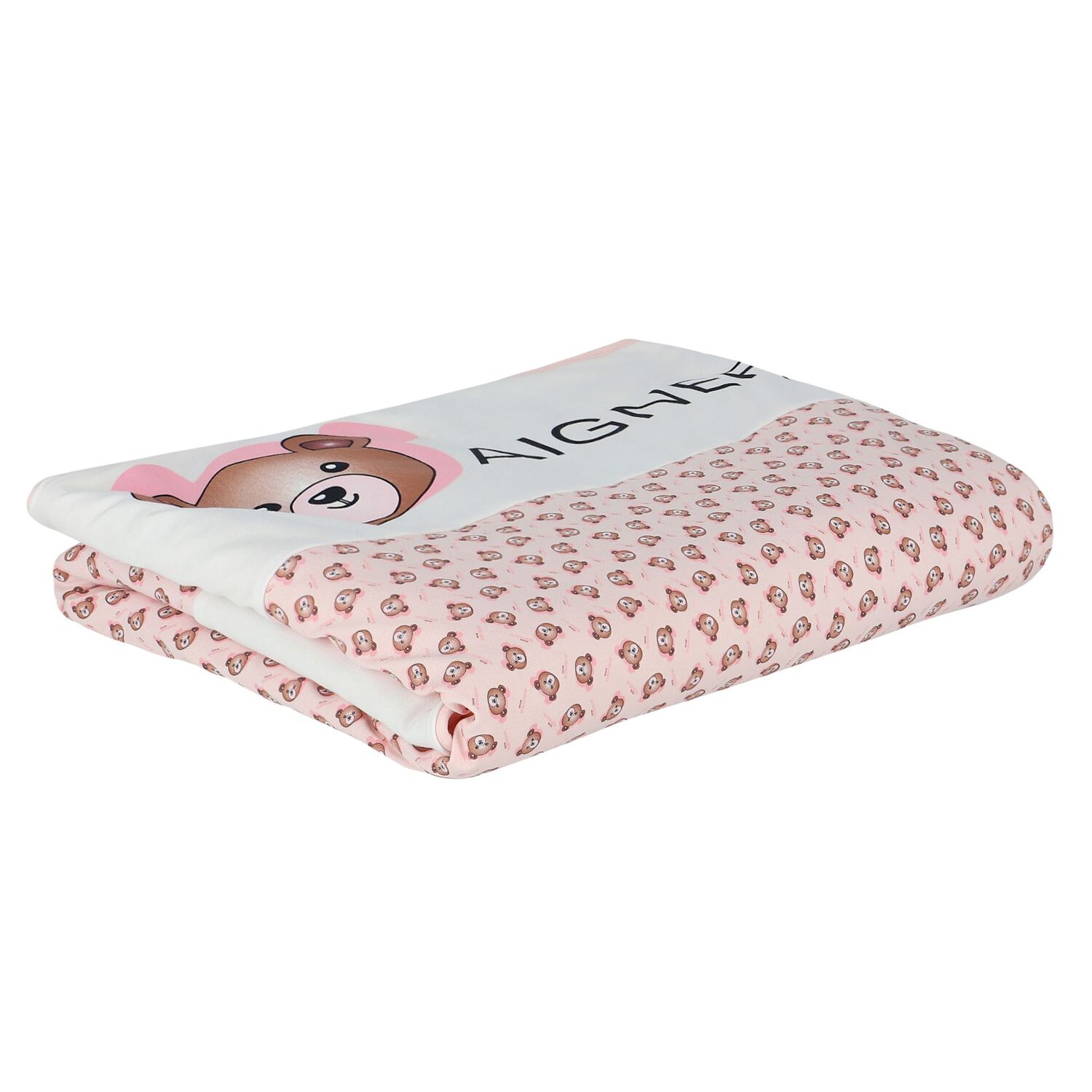 بطانية بنات بالشعار باللون الأبيض والوردى, 1, hi-res image number null