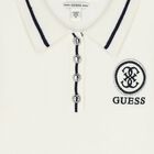 Girls Ivory Logo Knitted Polo Shirt, 1, hi-res