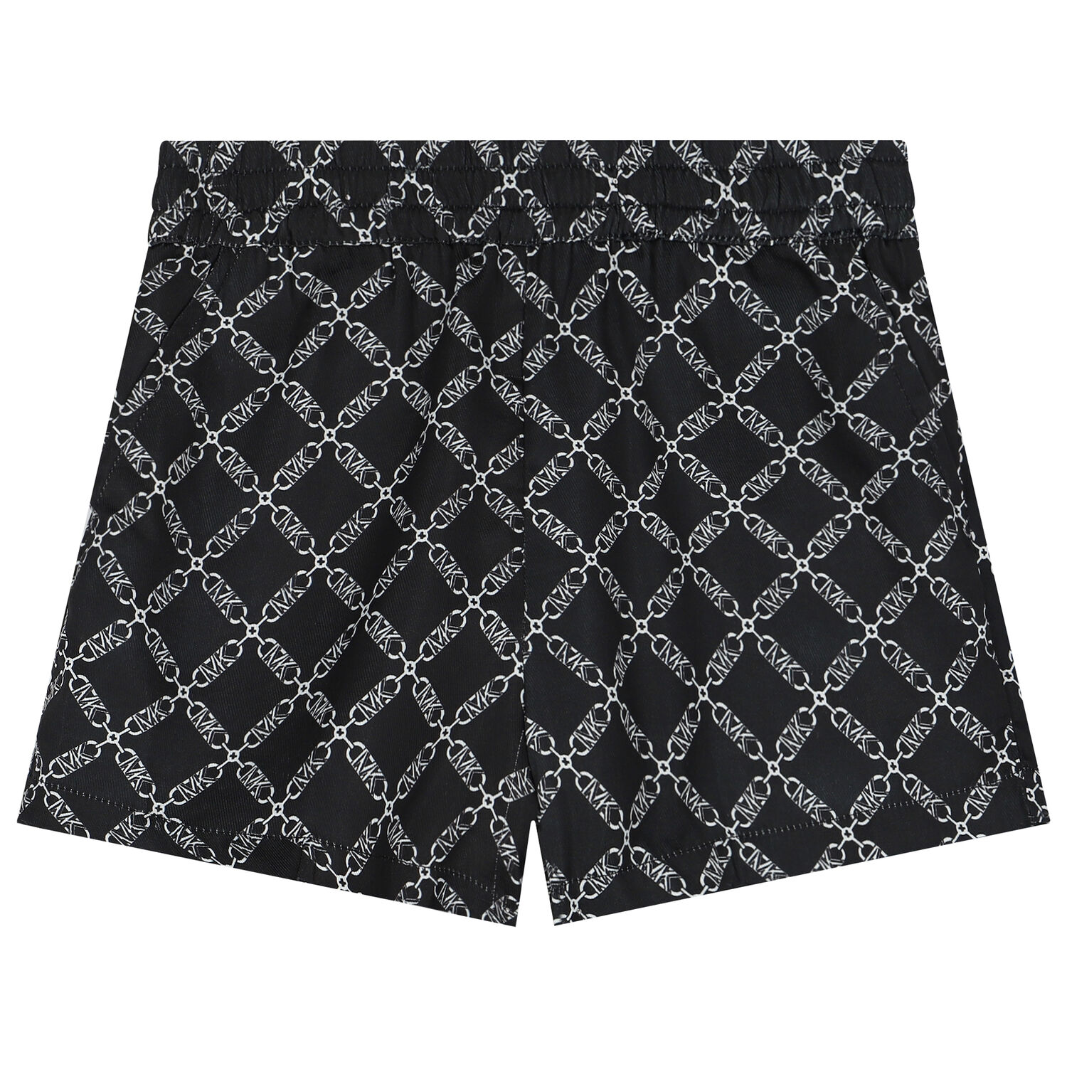 Girls Black Chain Logo Shorts, 1, hi-res image number null