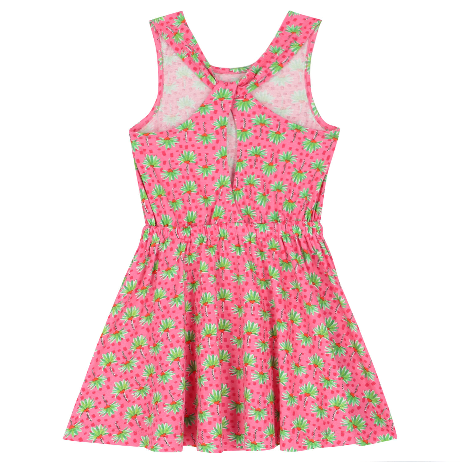 فستان بطبعة أشجار النخيل باللون الزهرى, 1, hi-res image number null