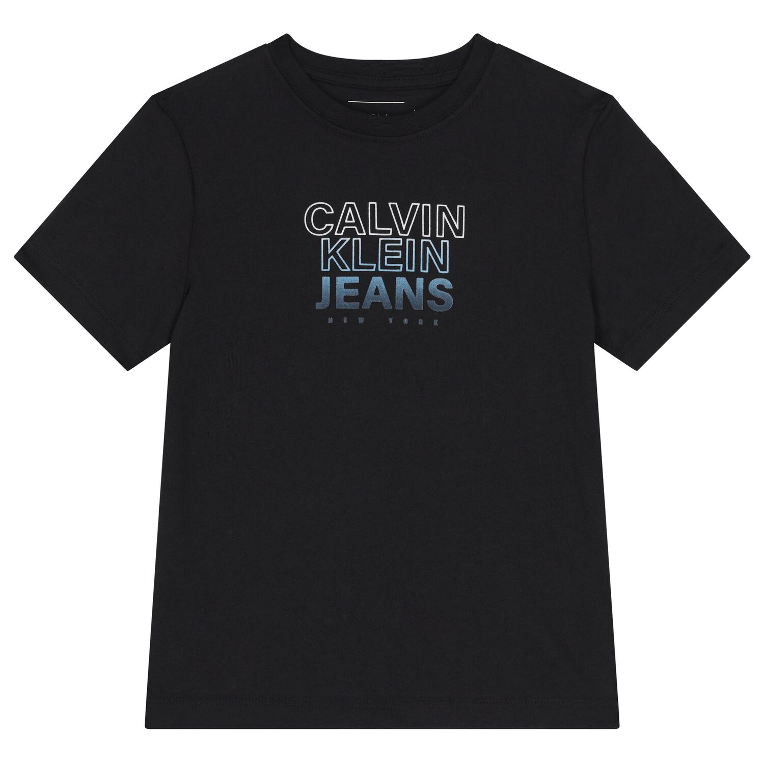 تيشيرت أولاد بالشعار باللون الأسود, 1, hi-res image number null