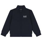 Boys Navy Blue Logo Tracksuit, 1, hi-res