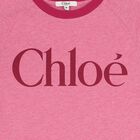 Girls Mini Me Pink Logo Dress , 1, hi-res