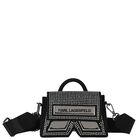 Girls Black Embellished Logo Hand Bag, 1, hi-res