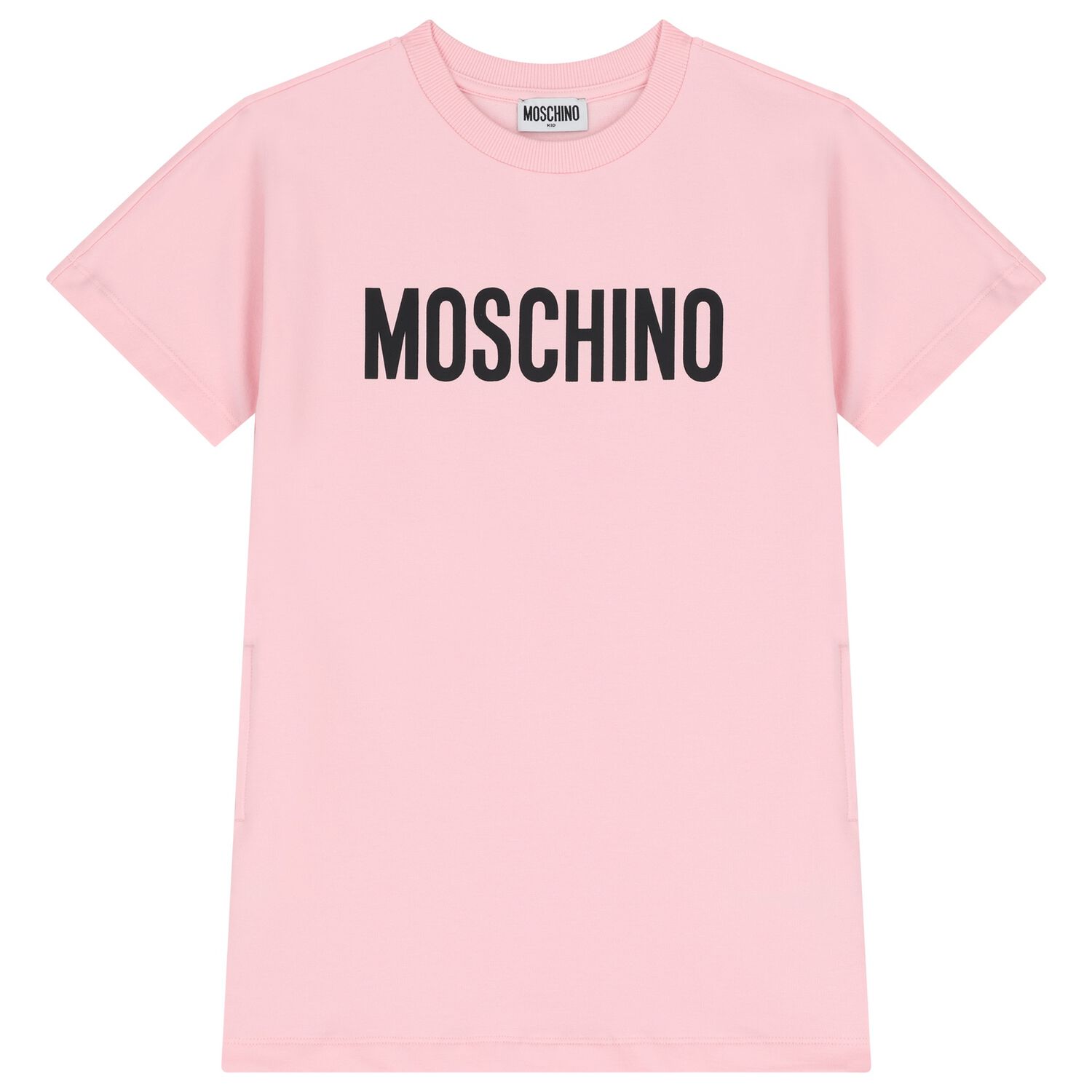 فستان بنات بالشعار باللون الوردي, 1, hi-res