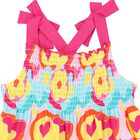 فستان بنات باللون الوردي و الاصفر , 1, hi-res