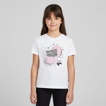 Girls White Bag T-Shirt