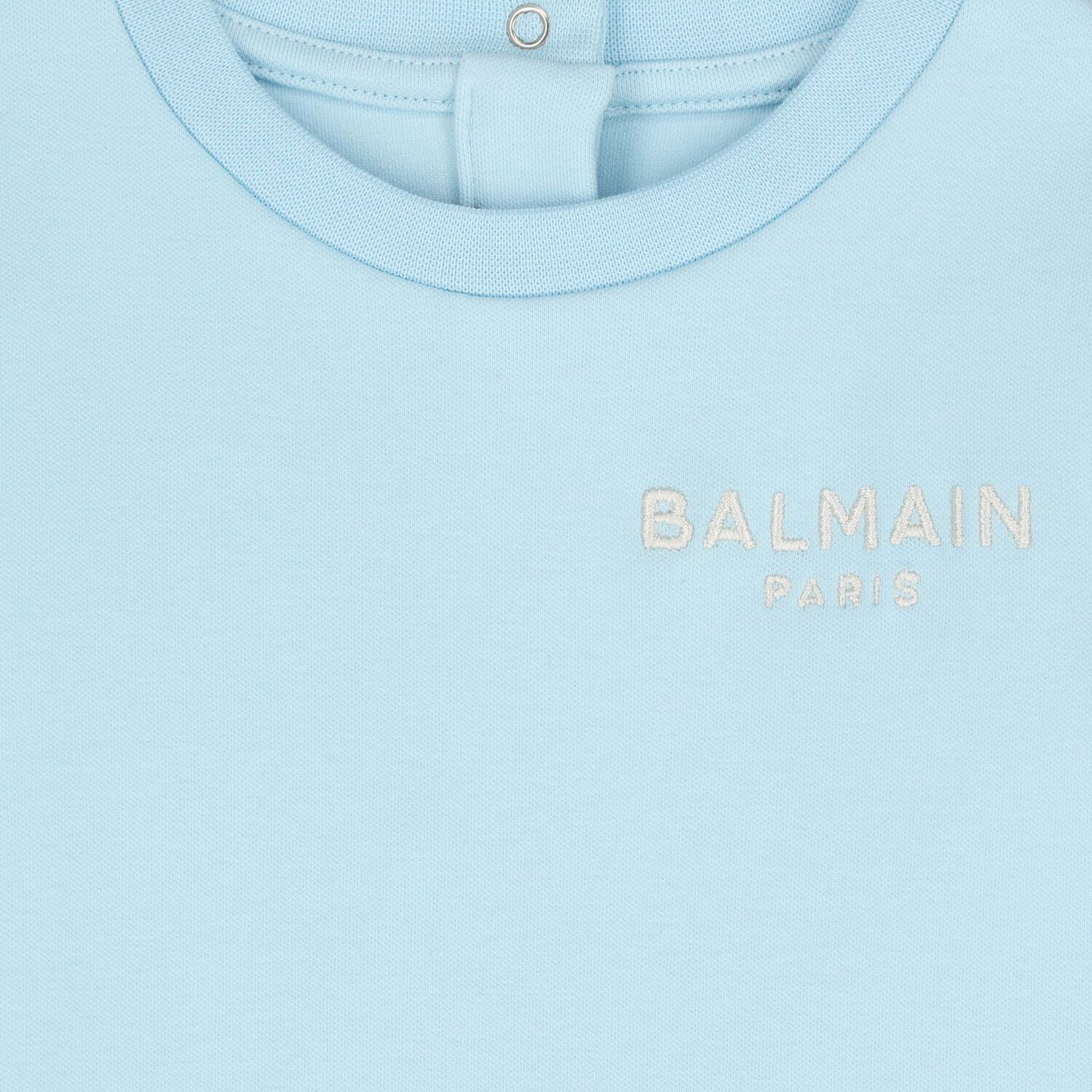 طقم هدايا أفرول أولاد بالشعار باللون الأزرق, 3, hi-res