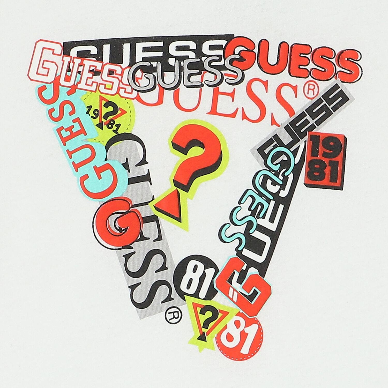 تيشيرت أولاد بالشعار باللون الأبيض, 1, hi-res