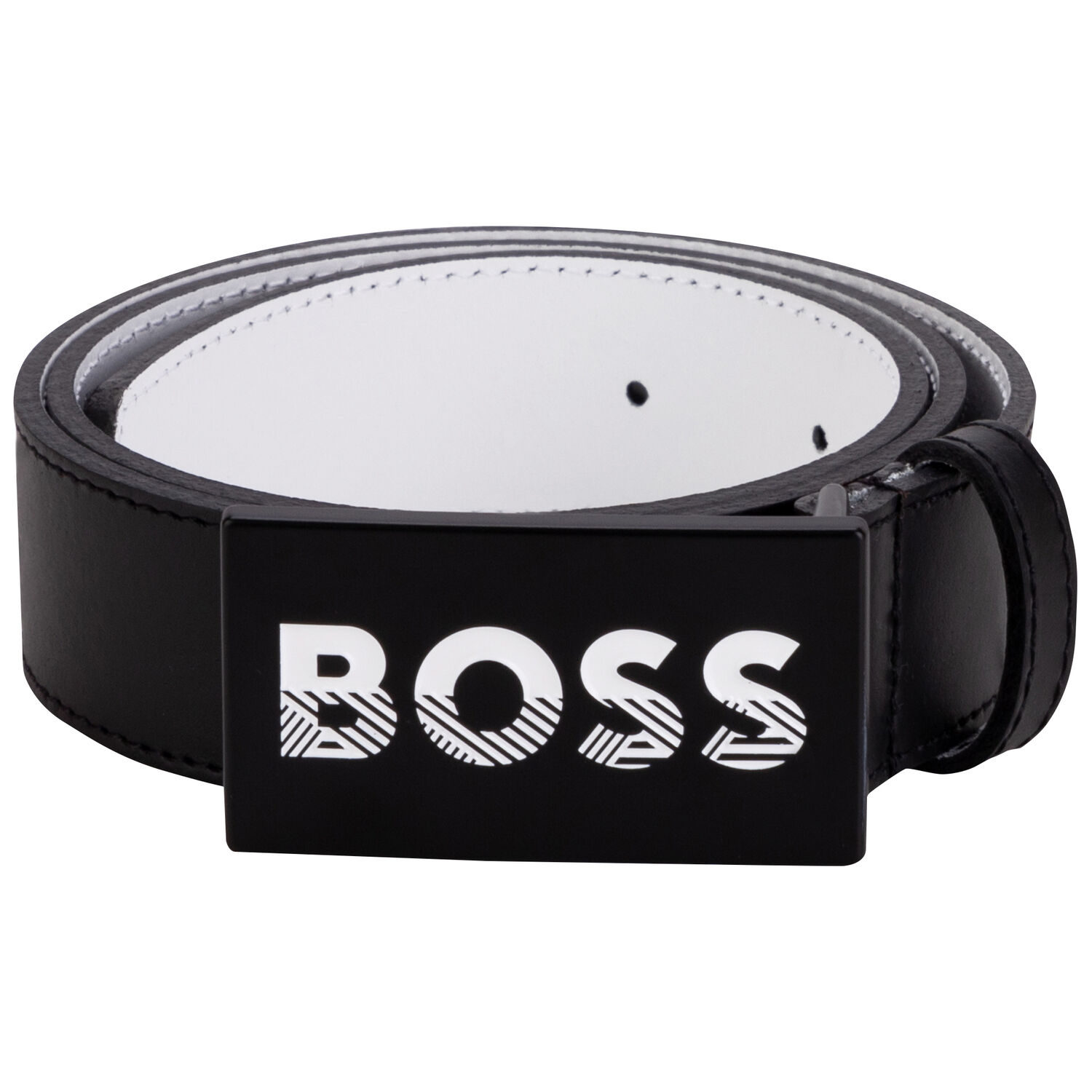 Boys Black Logo Belt, 1, hi-res image number null