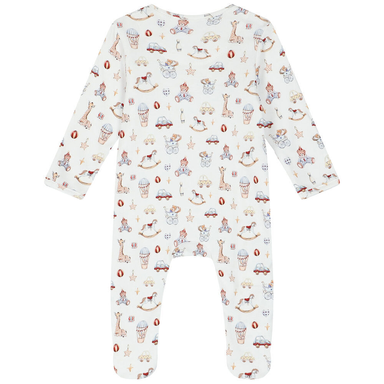 Baby Boys White Toys Babygrow, 1, hi-res