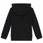 سترة هودى بالشعار باللون الاسود للاولاد, 1, hi-res