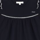 فستان بنات بالشعار باللون الكحلى, 1, hi-res