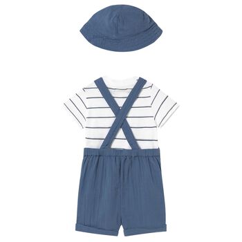Younger Boys Dungaree & Hat Set (3 Piece)