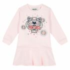 Younger Girls Pink Logo Tiger Dress, 1, hi-res