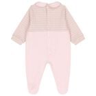 Baby Girls Pink Logo Babygrow, 3, hi-res