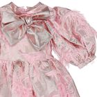 فستان بنات جاكار باللون الزهري, 1, hi-res