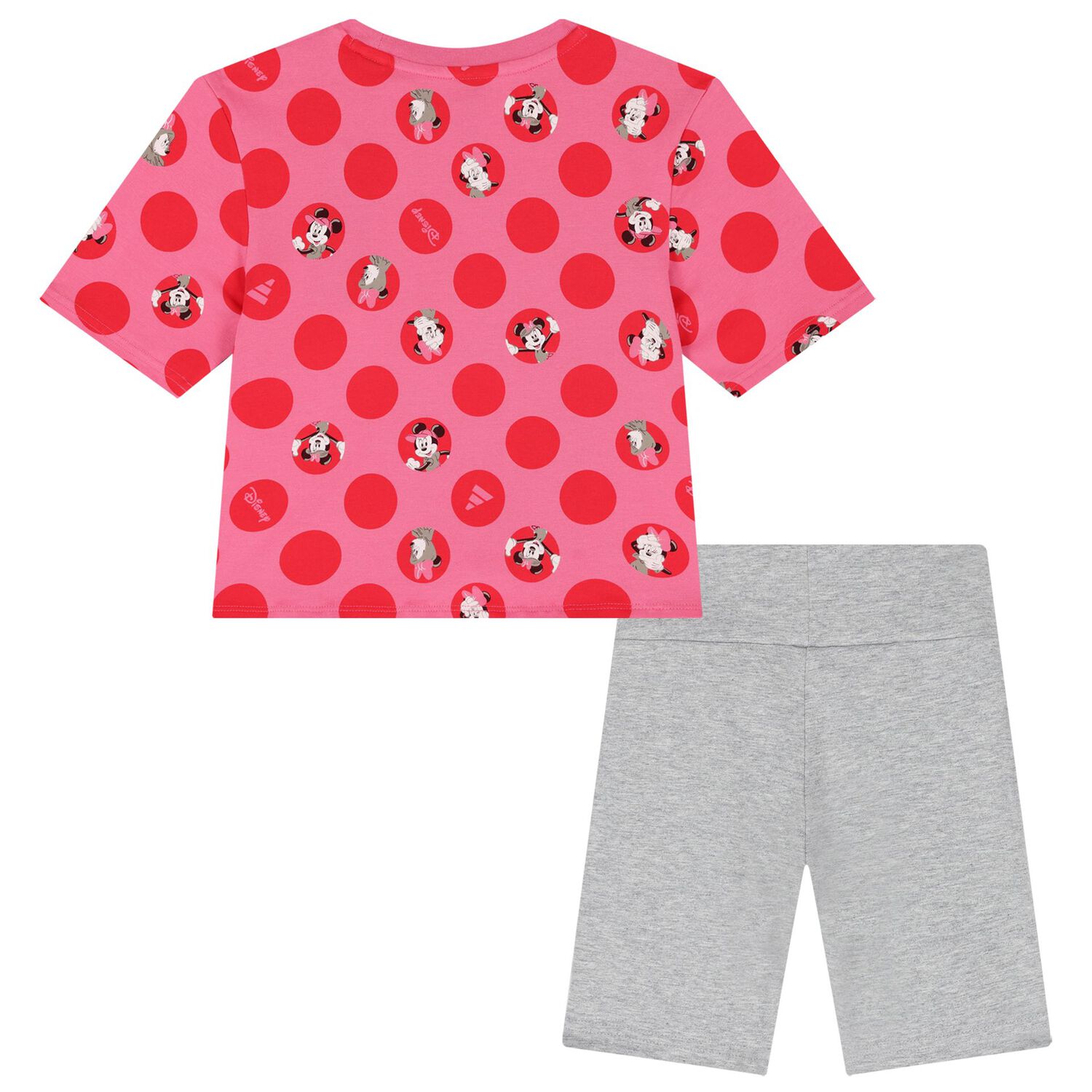 Girls Pink & Grey Minnie Mouse Shorts Set, 1, hi-res