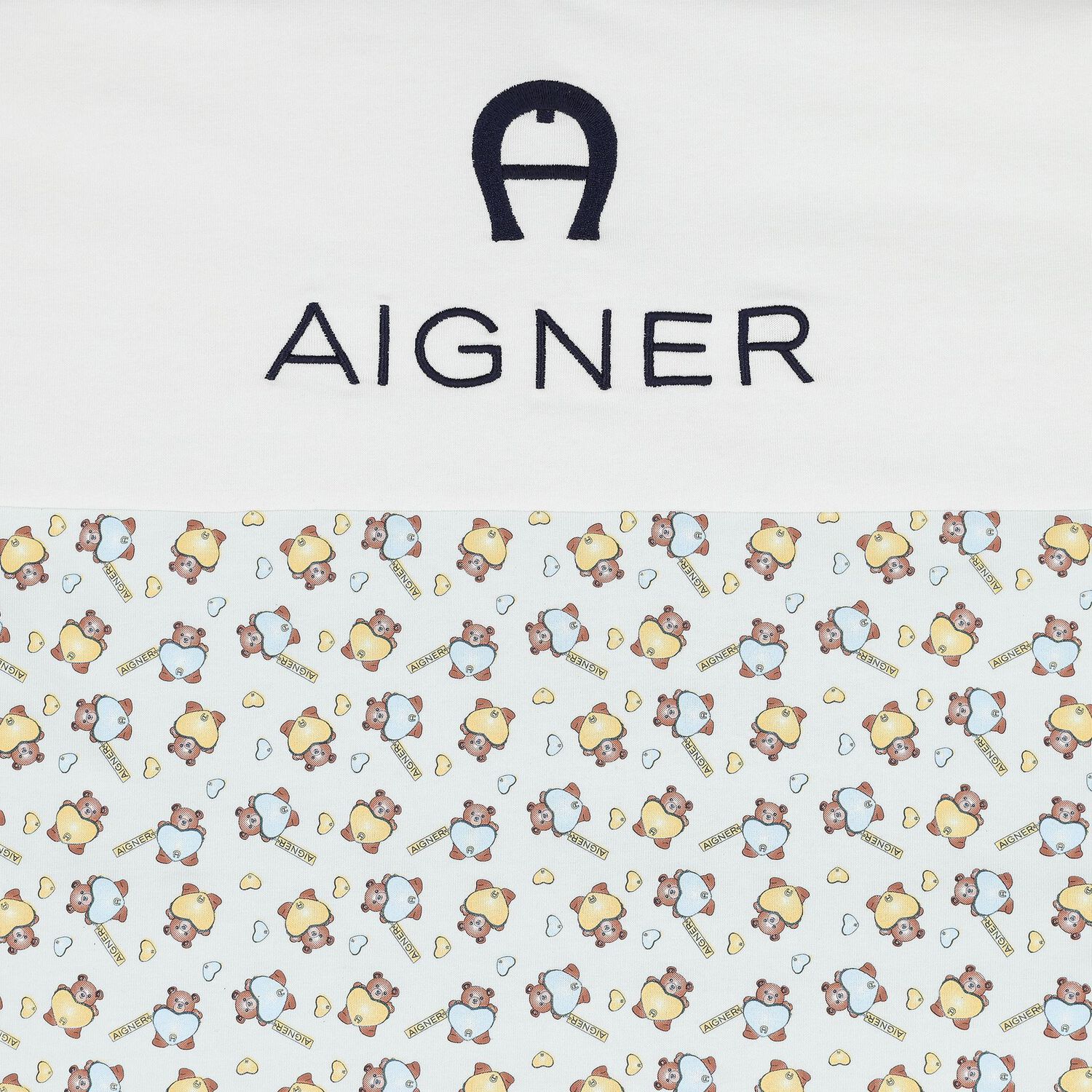 بطانية بشعار دب تيدي باللون أزرق وأبيض للأولاد , 1, hi-res