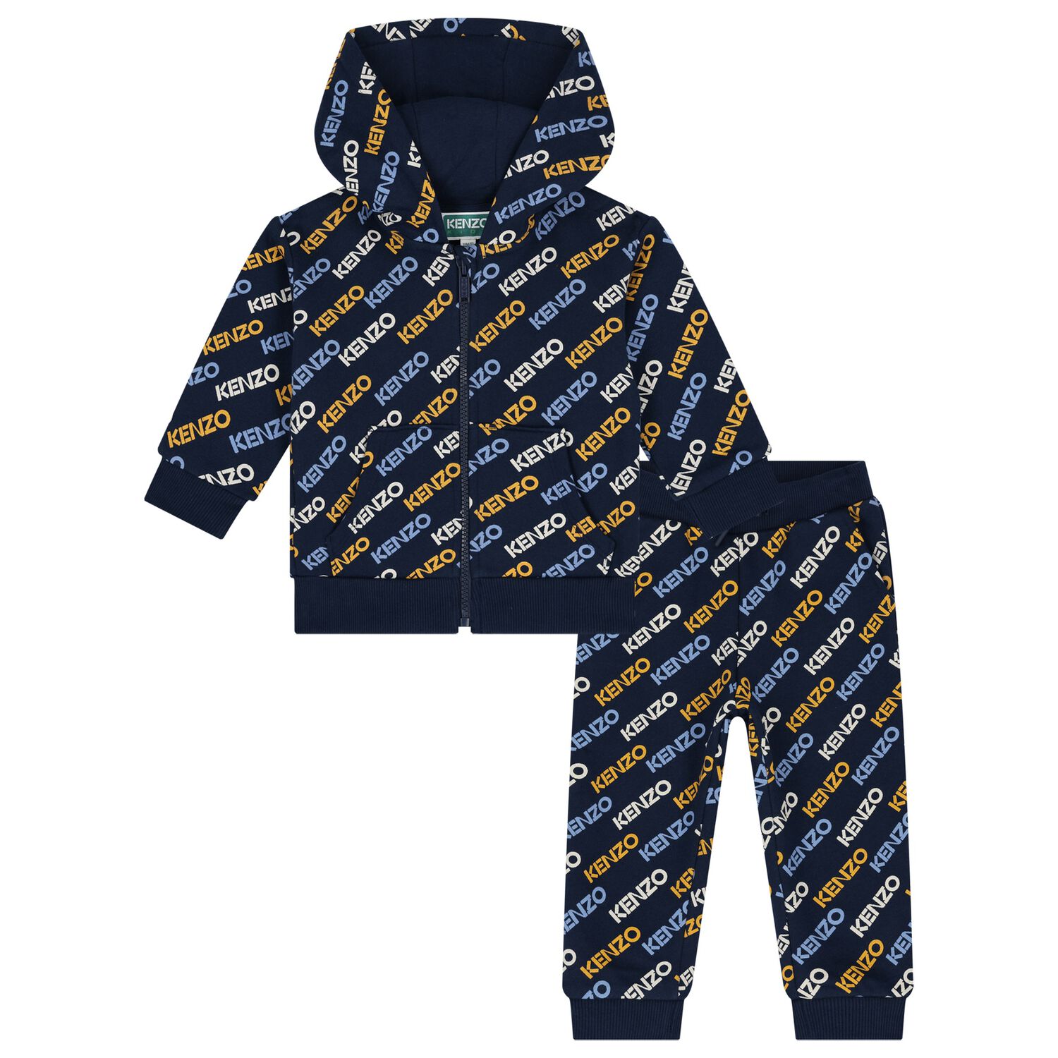 Younger Boys Navy Blue Logo Tracksuit, 1, hi-res image number null