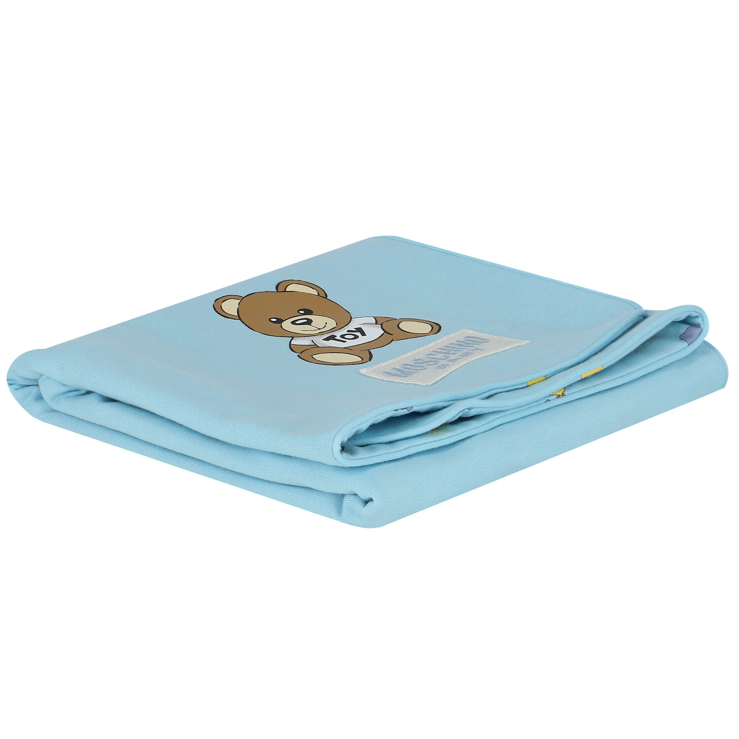 Blue Teddy Bear Logo Baby Blanket, 1, hi-res