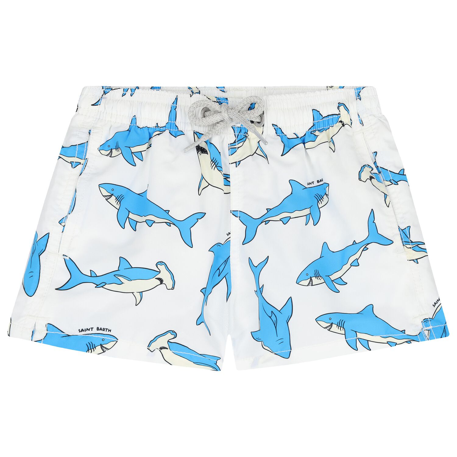 Boys White Shark Swim Shorts, 1, hi-res image number null