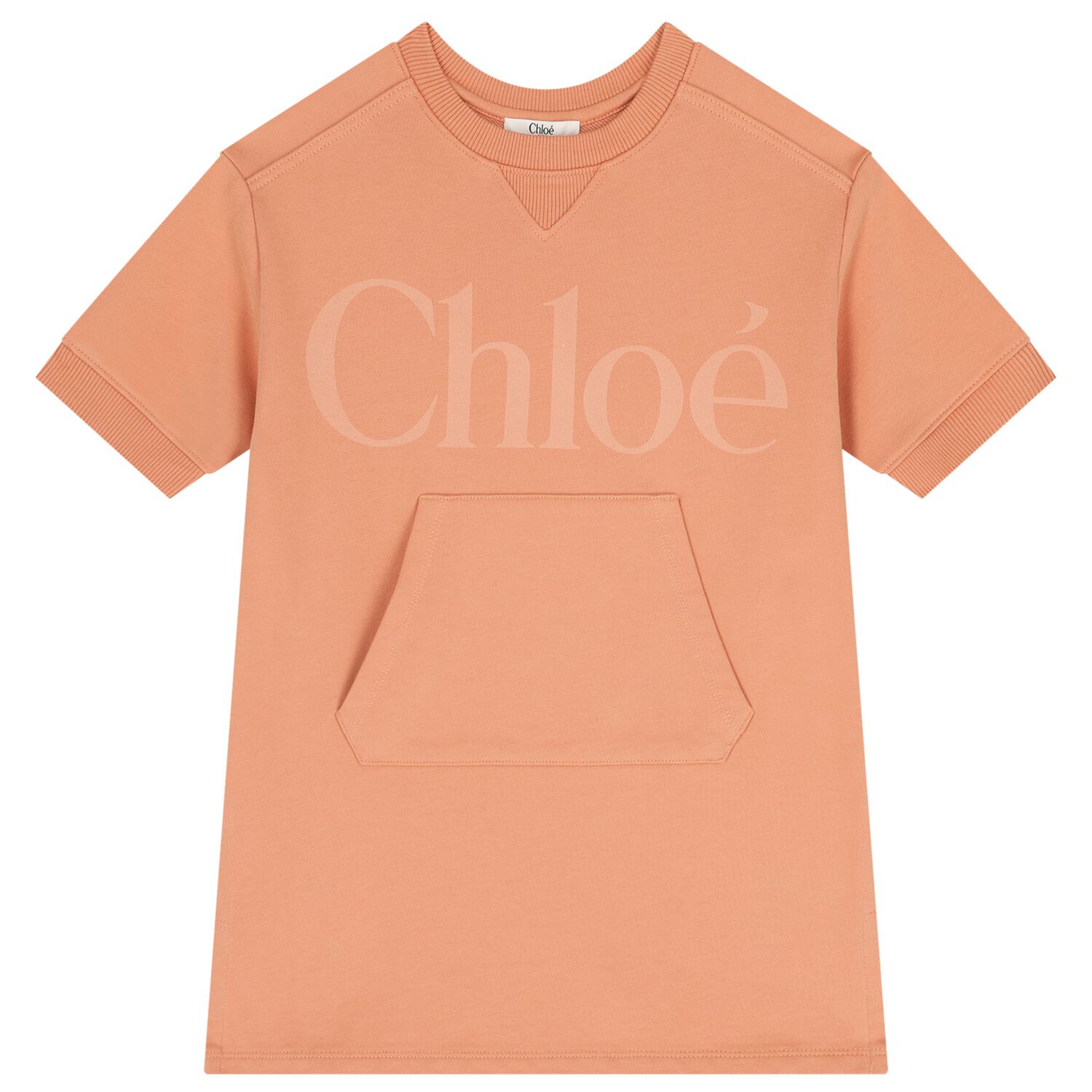Girls Mini Me Orange Logo Sweatshirt Dress, 2, hi-res