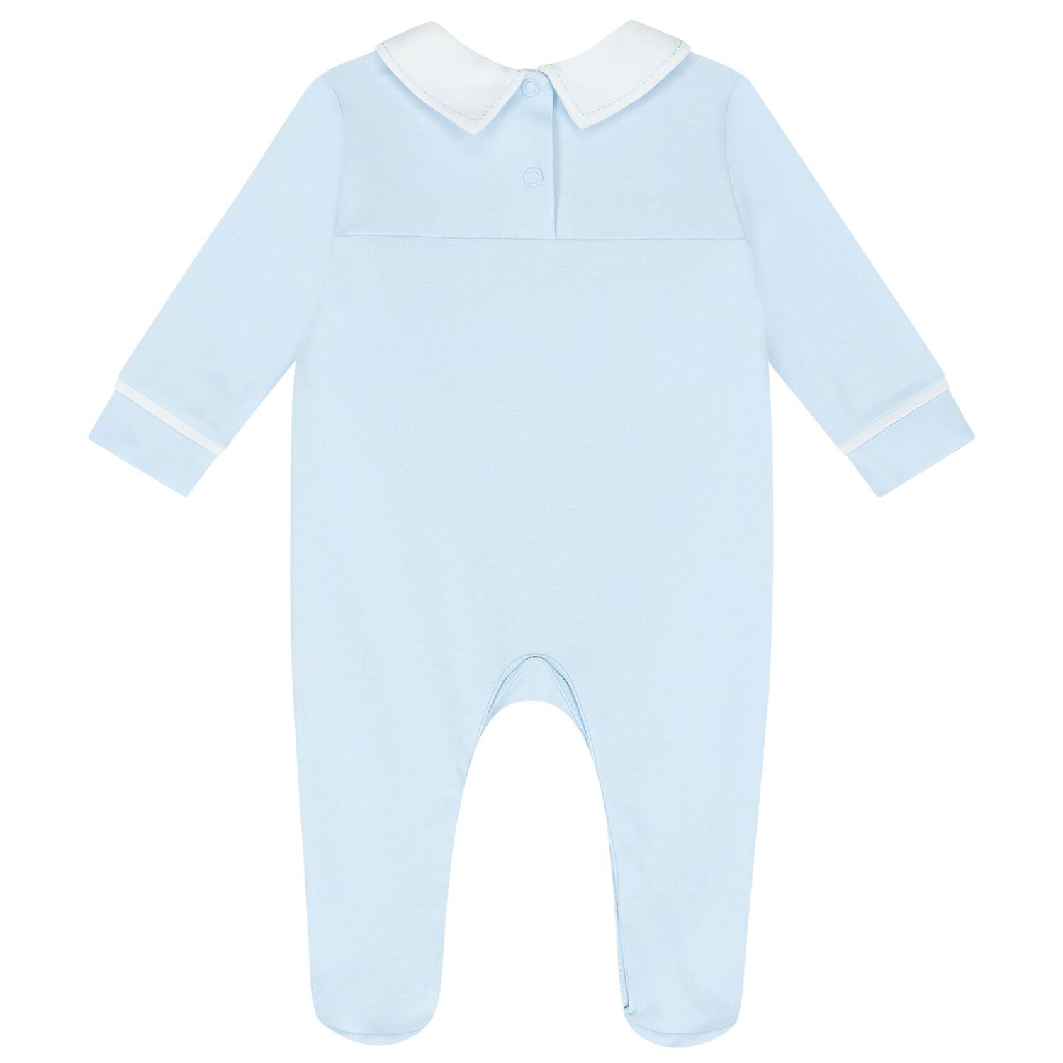 Baby Boys Embroidered Blue Babygrow, 1, hi-res image number null