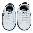 Baby Boys White Polo Bear Pre Walker Shoes, 1, hi-res