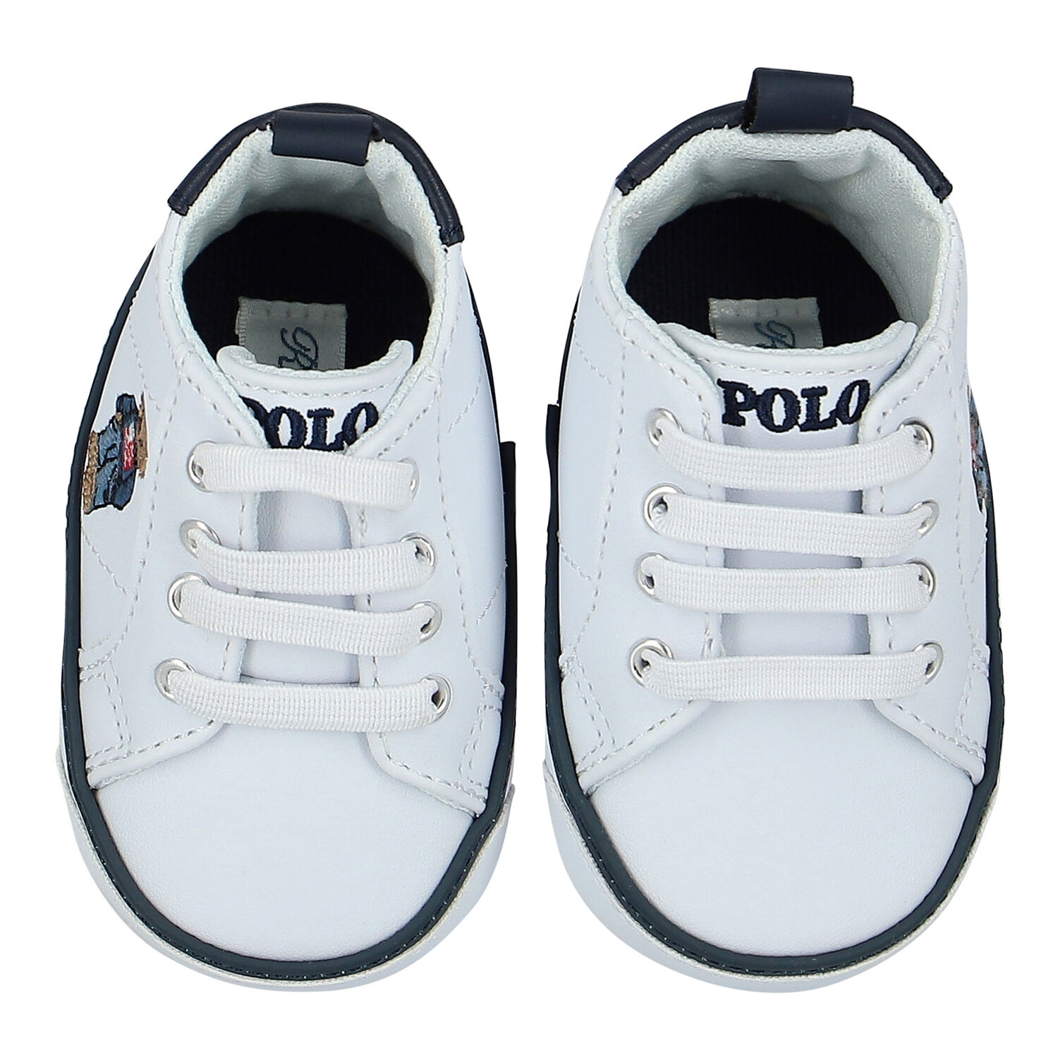 Baby Boys White Polo Bear Pre Walker Shoes, 1, hi-res