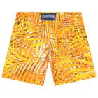 Boys Yellow Palm Swim Shorts, 1, hi-res