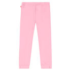 Girls Pink Ruffled Joggers, 1, hi-res