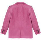 Girls Pink Corduroy Blazer, 1, hi-res