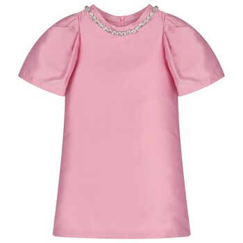 Girls Pink Jewel Dress