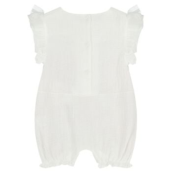 Baby Girls Ivory Bunnies Romper