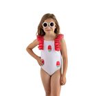 Girls Red & Pink Watermelon Swimsuit, 3, hi-res