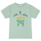 Boys White, Green & Navy Blue Shorts Set, 1, hi-res