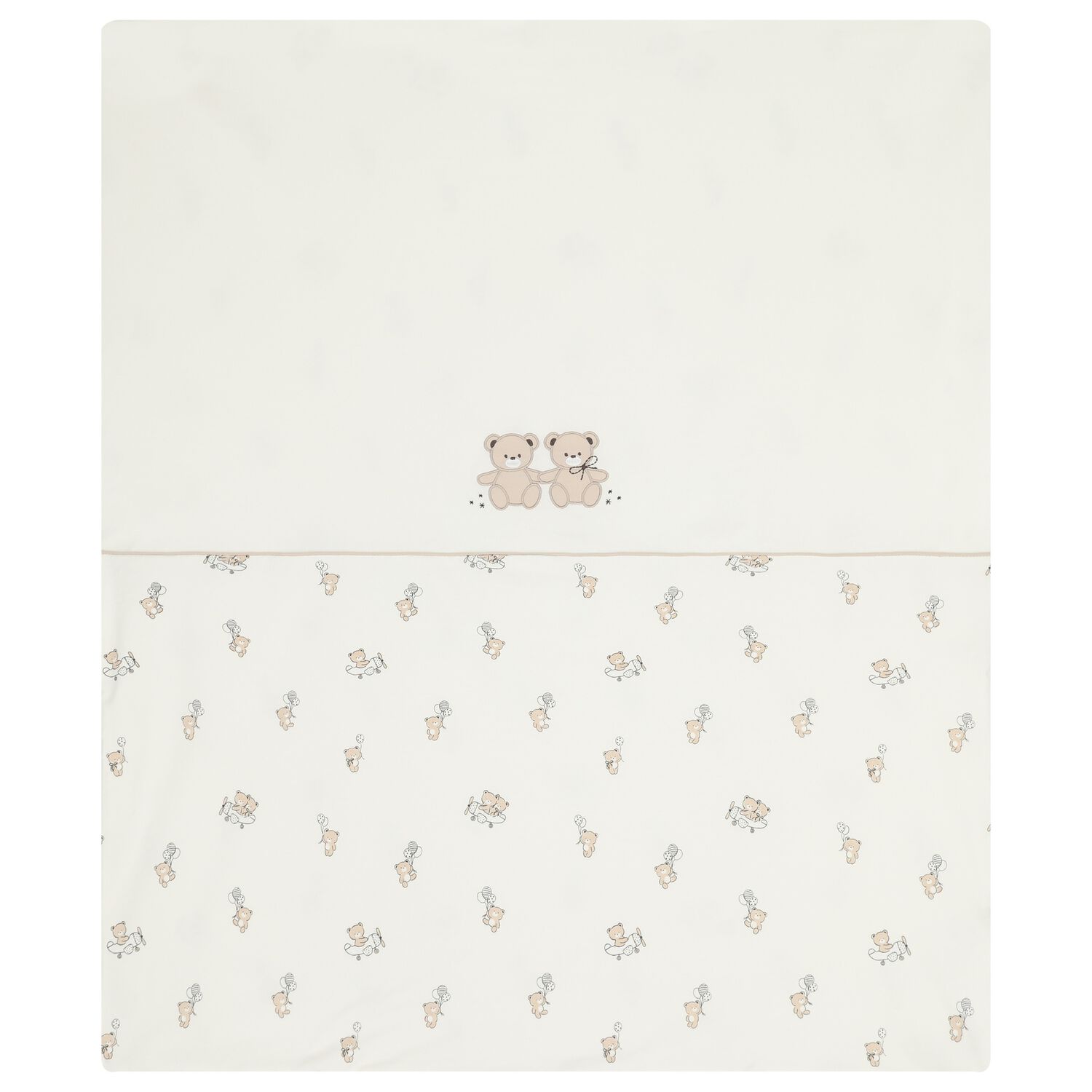 Ivory Teddy Bear Baby Blanket, 1, hi-res