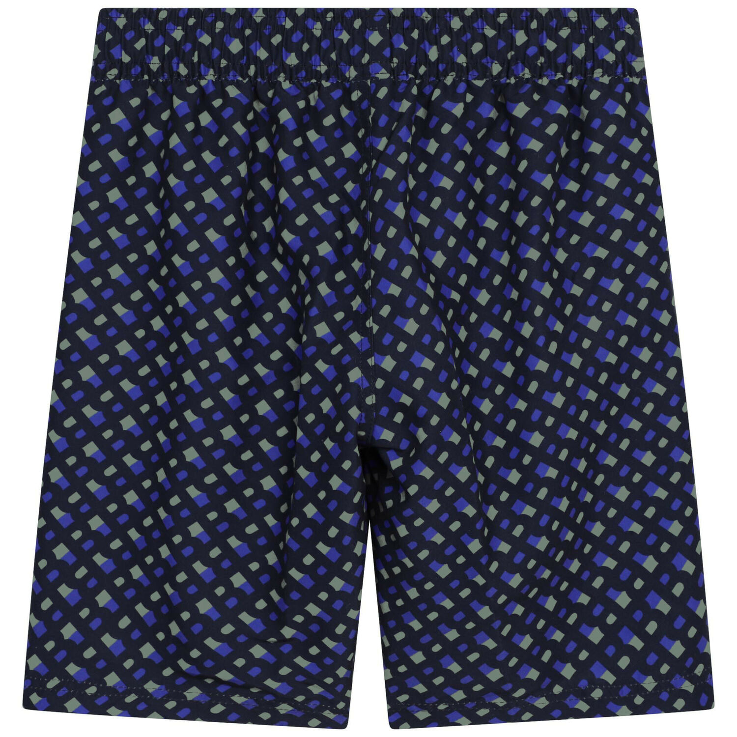 Boys Navy Blue Monogram Swim Shorts, 1, hi-res image number null