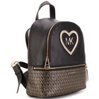 حقيبة ظهر بالشعار باللون الأسود للبنات, 1, hi-res