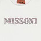 Girls White Logo Dress, 1, hi-res