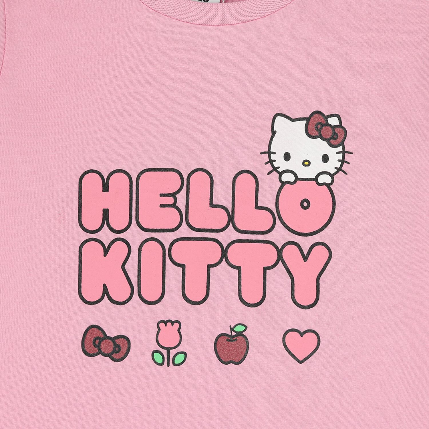 Girls Pink Hello Kitty Pyjamas, 1, hi-res