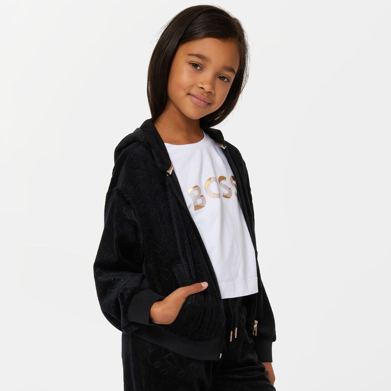 توب بنات قصير بالشعار باللون الابيض, 1, hi-res image number null