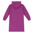 Girls Purple Logo Sweatshirt Dress, 1, hi-res