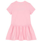 Girls Pink Logo Dress, 1, hi-res